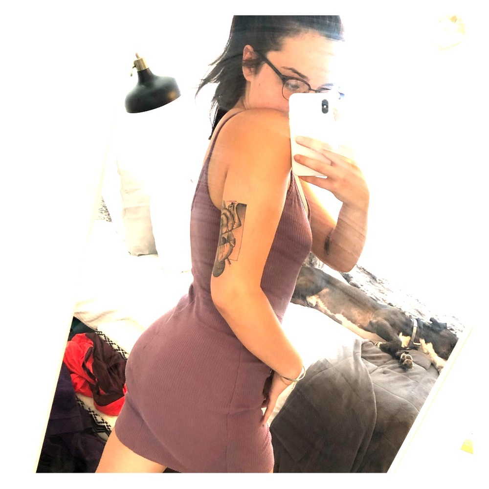 Ribbed Bodycon Dress-Express